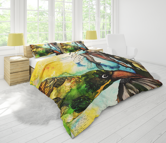 Honey Eater Duvet Cover