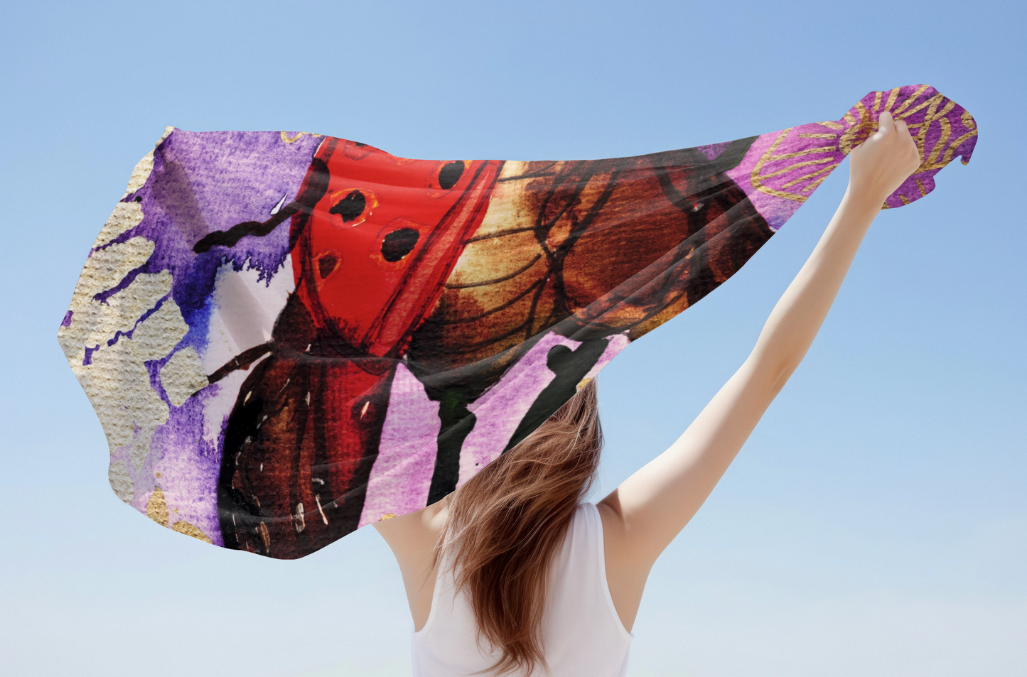 Lady Bug Art Print Scarf