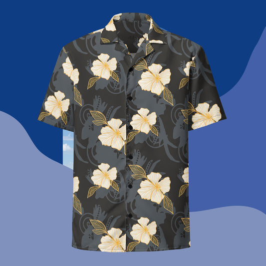 Midnight Paradisio Button Shirt