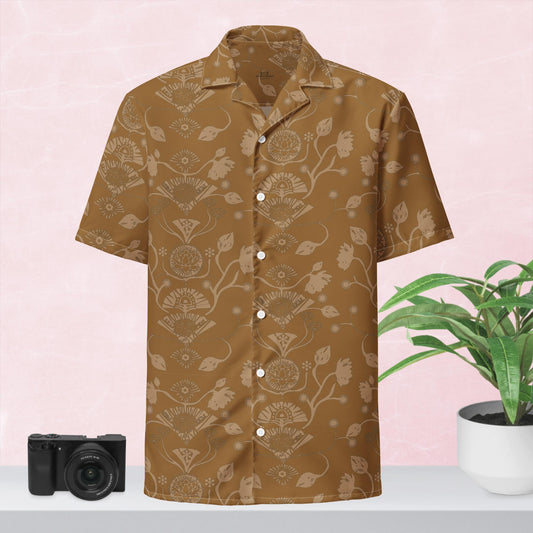 Ochre Geo Button Shirt