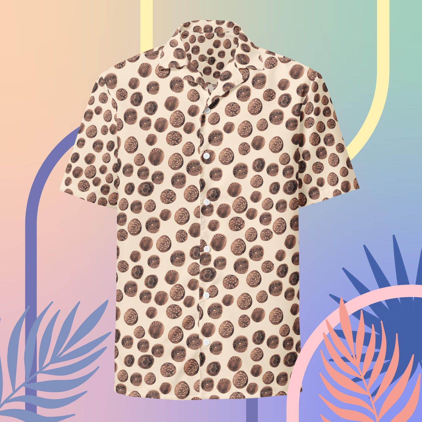 Coral Dots Button Shirt