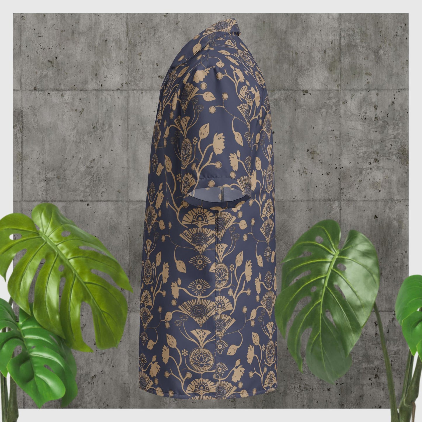 Denim Geo Button Shirt