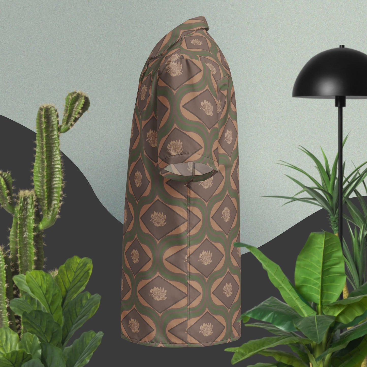 Sage Geo Button Shirt