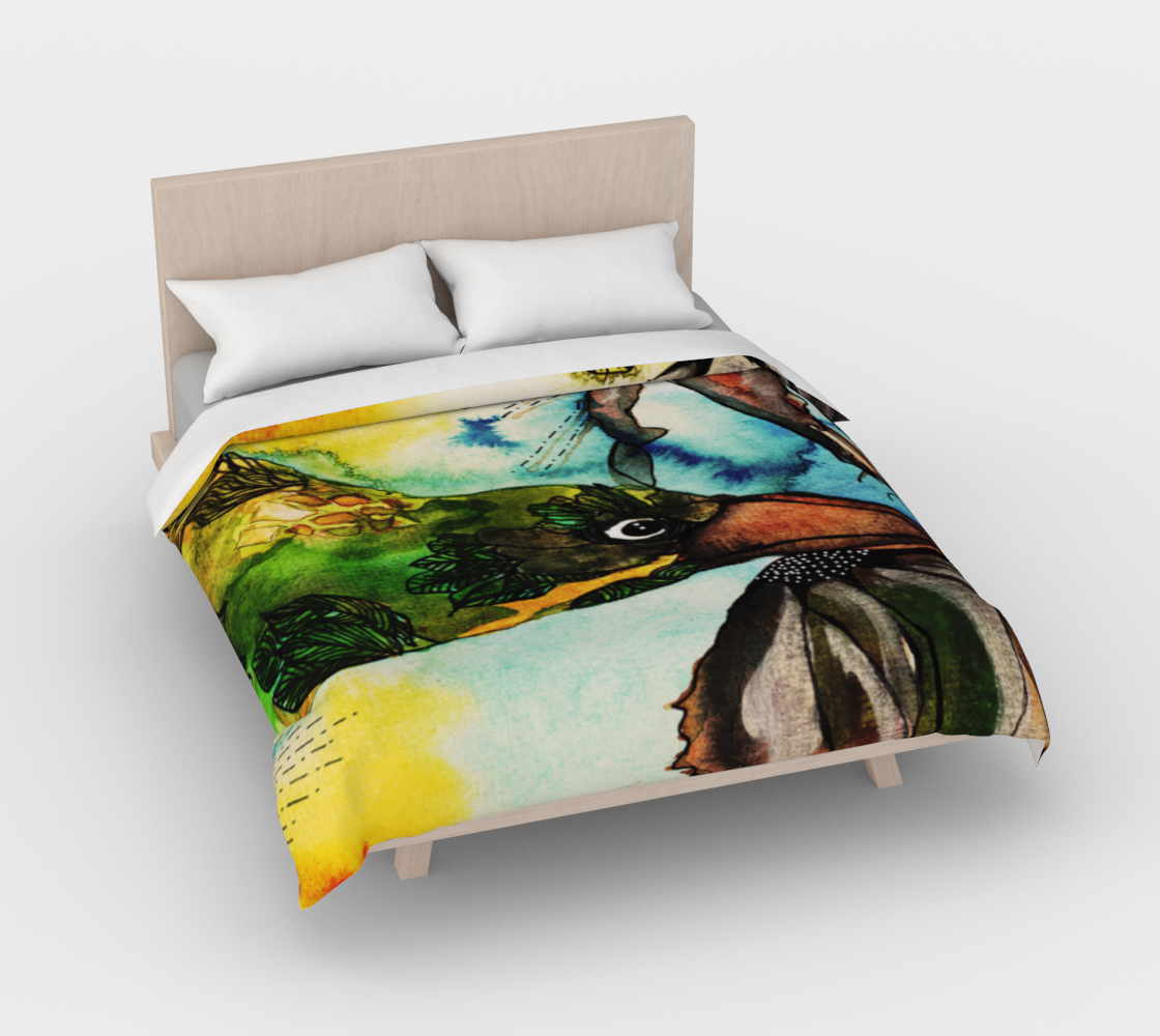 Honey Eater Duvet Cover